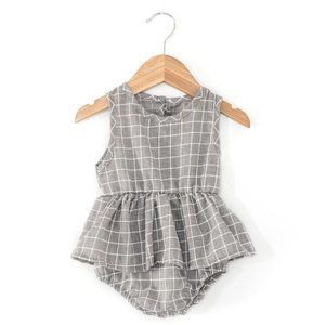 Maggie Skirt Romper in Gray